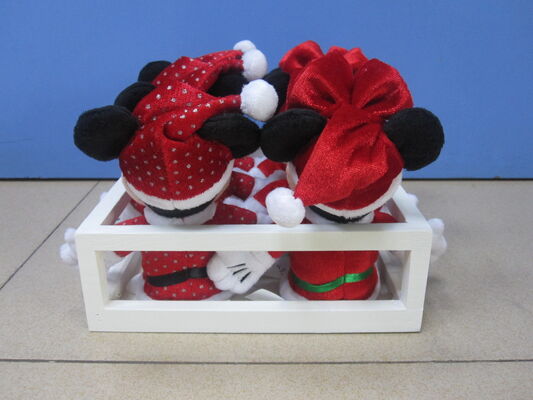 10cm Full Set Original Family Disney Soft Toys in Tray For Christmas