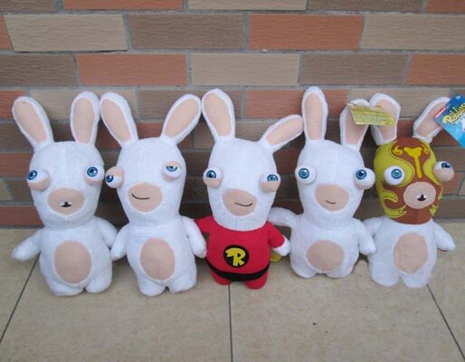 Lovely Rayman Raving Rabbids Cartoon Plush Toys White Cute Custom