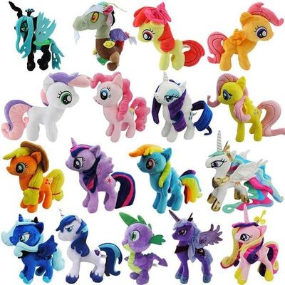 8 inch Cute and Lovely Cartoon Plush Toys My Little Pony Family Collection Plush Toys