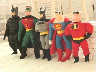 EN71 Cartoon Plush Toys Batman Steel Superman Justice League Avengers