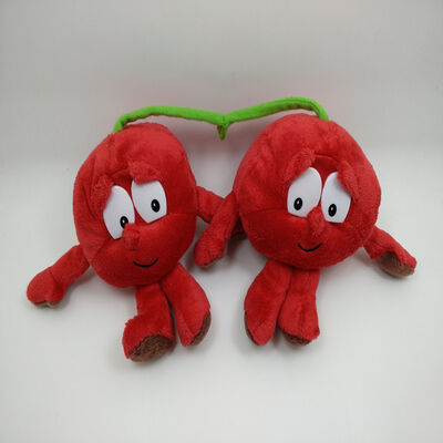 Eco friendly Vegetable Fruit Assorted Stuffed Baby Plush Toys Red / Green / Yellow