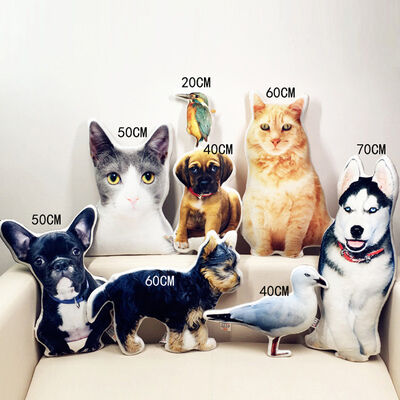 Animal Face 3D printing stuffed Plush toys for funny 20cm to 70cm