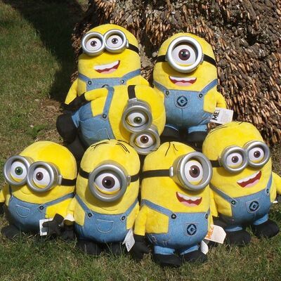 20cm Cartoon Plush Toys Minions With 3D Eye For Crane Vending Toy Machine