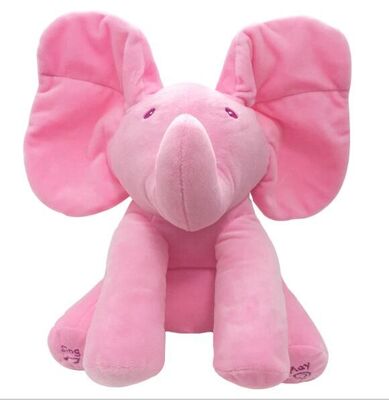 Musical Peek a Boo Elephant Play Hide And Seek Electric Baby Cuddly Plush Toys