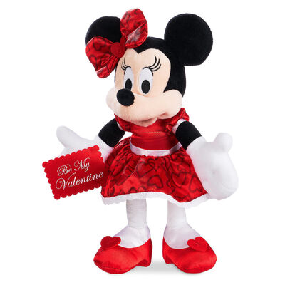 Kızıl Sevgililer Günü Minnie Fare Disney Plüş Oyuncaklar 12 Inç Özel