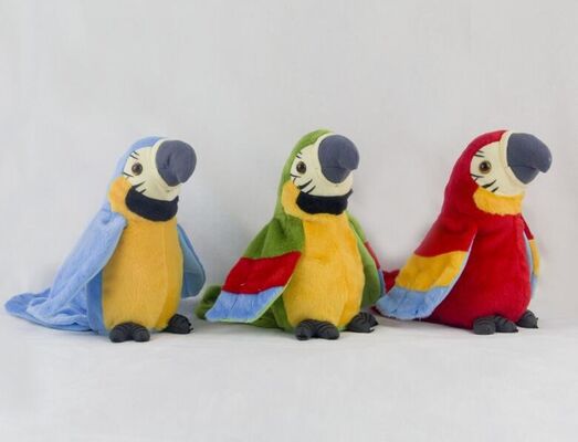 20cm Parrot Animal Plush Toys , Red / Blue / Yellow Color