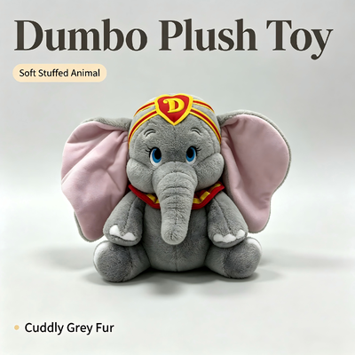 Sevimli Özel Disney Peluş Oyuncaklar Dumbo - D Çizgi Film Karakteri Peluş Hayvanlar