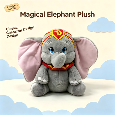 Sevimli Özel Disney Peluş Oyuncaklar Dumbo - D Çizgi Film Karakteri Peluş Hayvanlar
