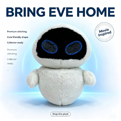 Sevimli Disney Pixar Peluş WALL‑E EVE Doldurulmuş Hayvanlar
