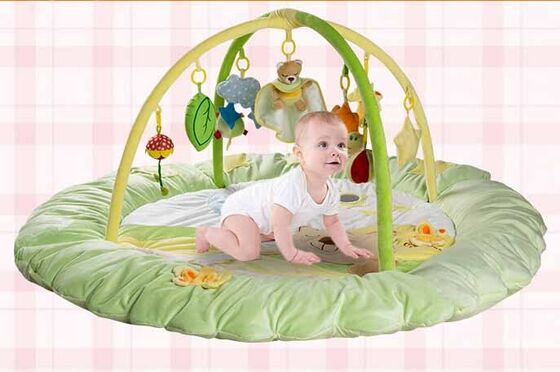 Promotional Light Green Large Baby Play Gyms For Baby Sleeping