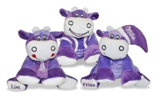 8 inch Purple Milka Cow Stuffed Animal Small Plush Toys for Kids , Children