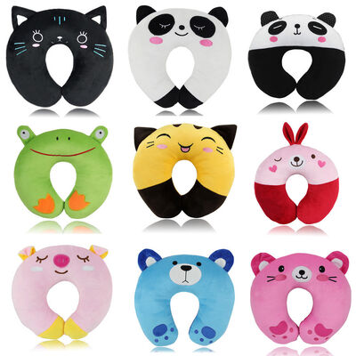 Plush U shape Car Seat Travel Neck Pillow And Cushion , Animal Plush Cushion  For Nursing