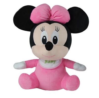 Big Head Minnie Mouse Soft Toy Pink Disney Plush Toys with Custom Logo