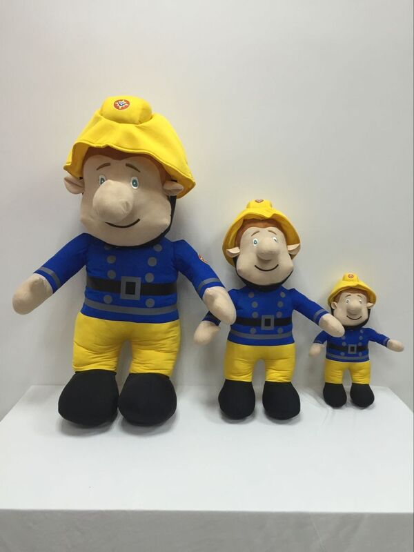 Cute Large Fireman Sam Cartoon Plush Stuffed Soft Toys , Three size 40cm /60cm /90cm