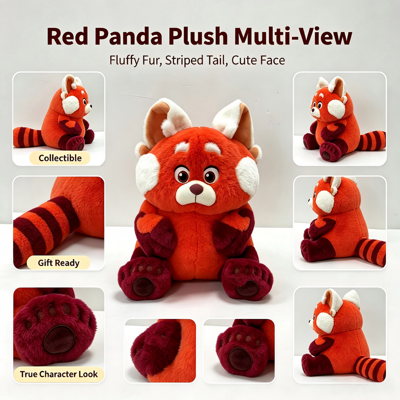 Çocuk Hediyesi ve Koleksiyoner Disney Peluş Oyuncaklar Mei Mei / Kırmızı Panda Mei