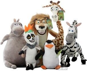 Small Stuffed Animals The Madagascar 3 Family Full Set Action Figure